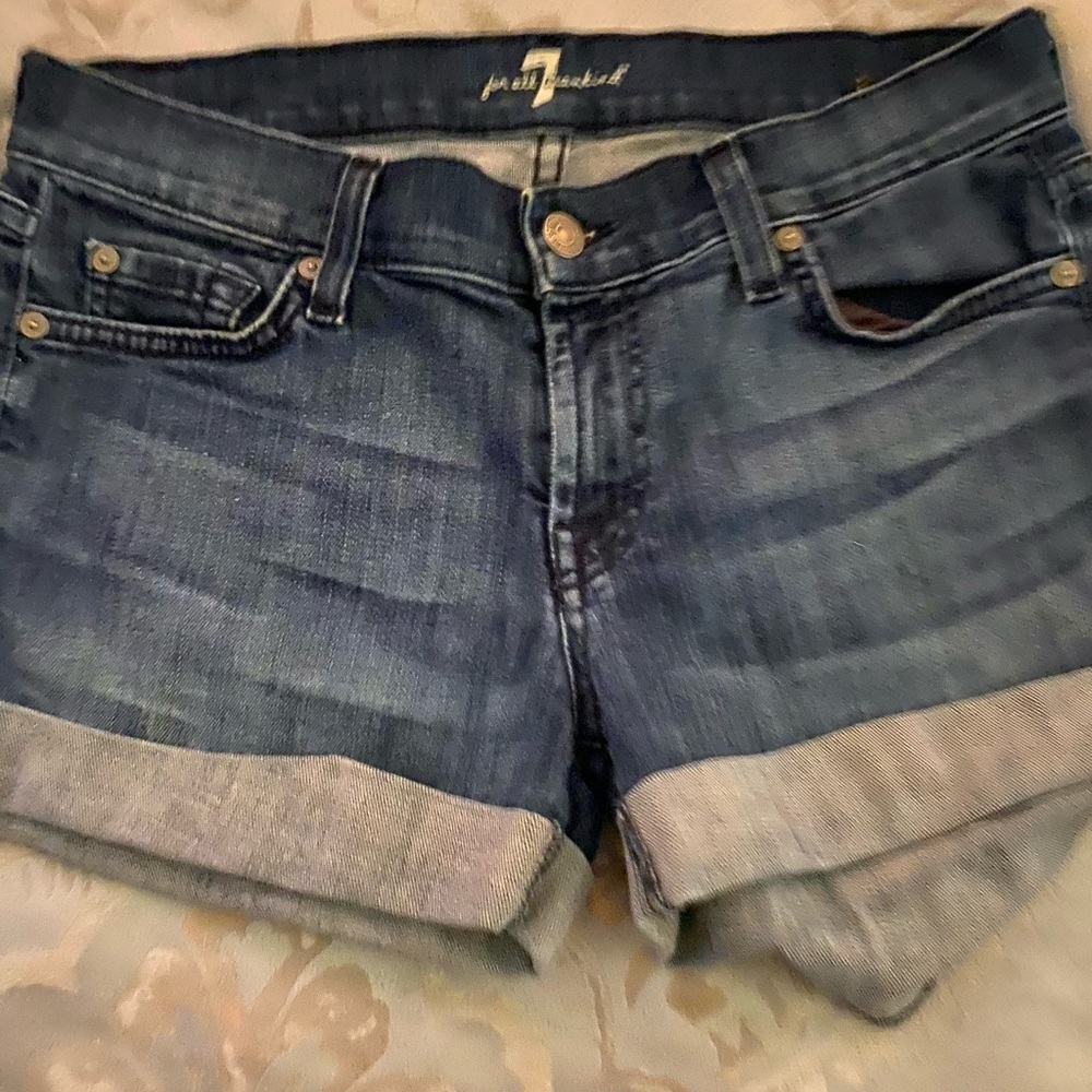 Classic 7 for all mankind denim roll shorts